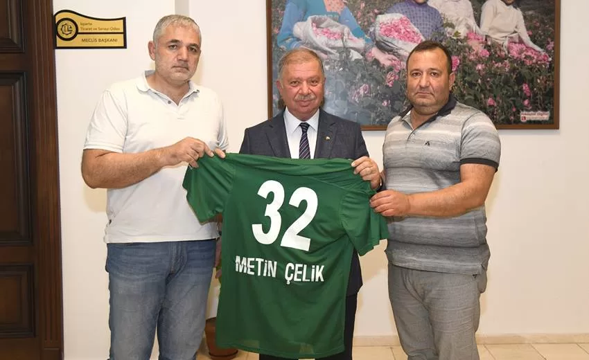 Isparta 32 Spor Heyeti Başkan Çelik’i Ziyaret Etti